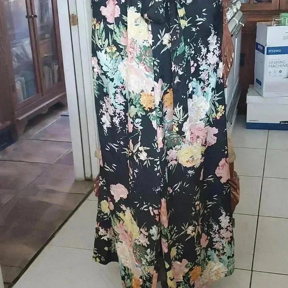 Floral Black Jumpsuit - Picture 3 of 10